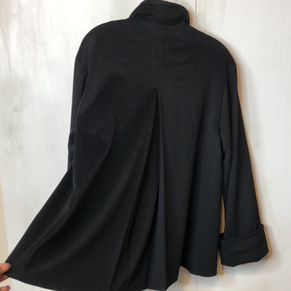 CINZIA ROCCA LORO PIANA Black Long Sleeved Swing Coat 6 NWOT - Picture 13 of 17